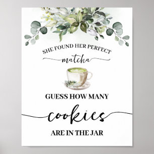 Poster Jeu de douche Eucalyptus Matcha Combien de Cookies