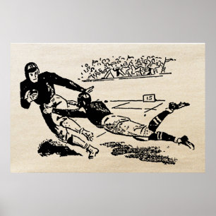 Poster Jeu de football Vintage 1942