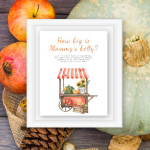 Poster Jeu de la taille du ventre de maman citrouille aqu