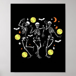 Poster Jeu de maman douce de squelettes dansants Hallowee