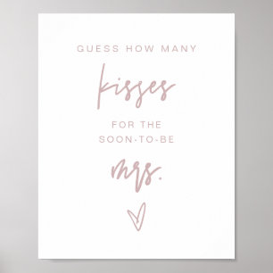 Poster Jeu de mariage MARLO Dusty Rose Combien de baisers