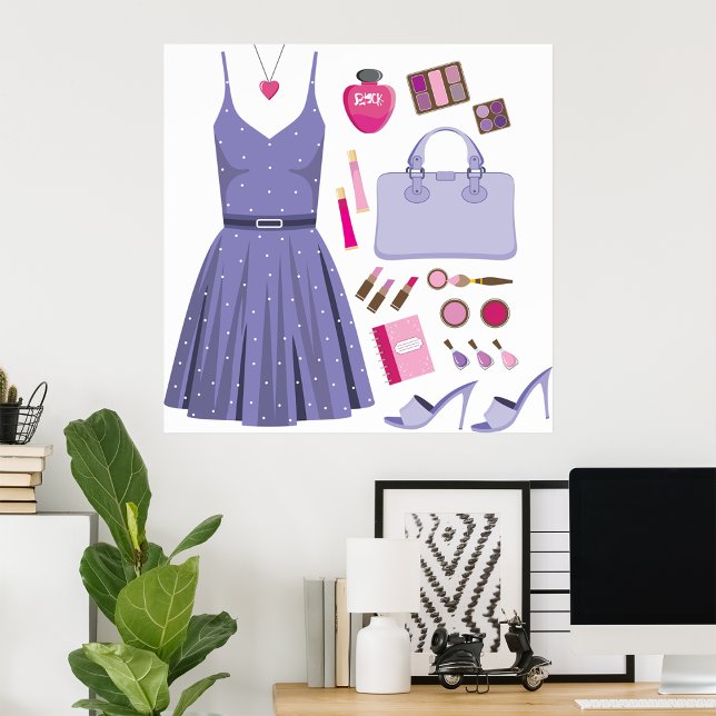 Poster Jeu de mode violet (Créateur téléchargé)