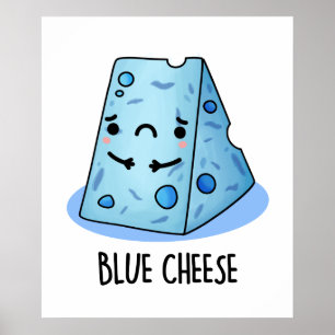 Poster Jeu de nourriture amusant au fromage bleu