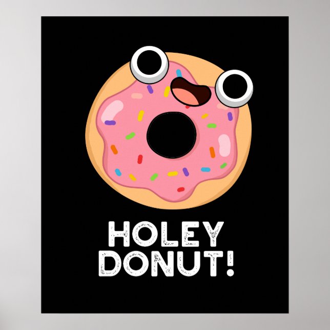 Poster Jeu de nourriture amusant Holey Donut (Devant)