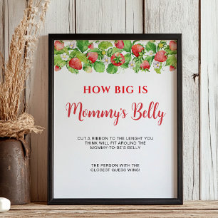 Poster Jeu de pancarte Strawberry How Big is Mommy's Bell