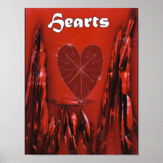 Poster Jeu de poker à la couleur cœur