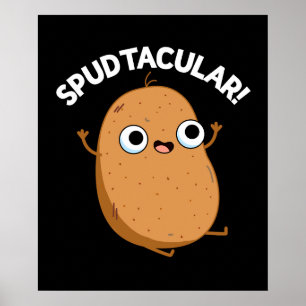 Poster Jeu de pomme de terre amusant Spudtacular BG foncé
