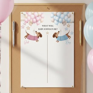 Poster Jeu de révélation du sexe du bébé avec un mignon t