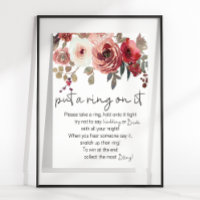 Jeu de roses florales rouge blush Mettez un anneau
