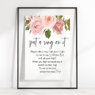 Poster Jeu de roses roses blush Floral Put A Ring On It