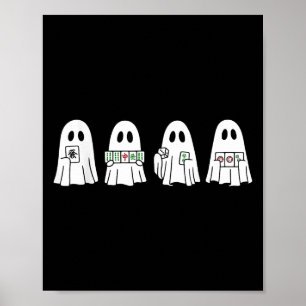 Poster Jeu de saison effrayant de fantôme d'Halloween jou
