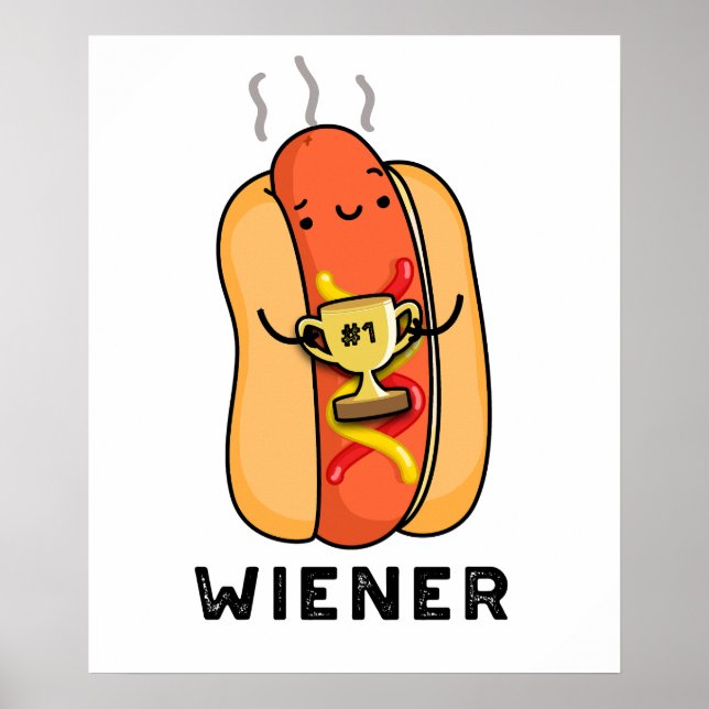 Poster Jeu de saucisse drôle Wiener (Devant)