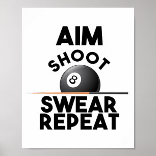 Poster Jeu de tir de but Répétition - Billard amusant - 8