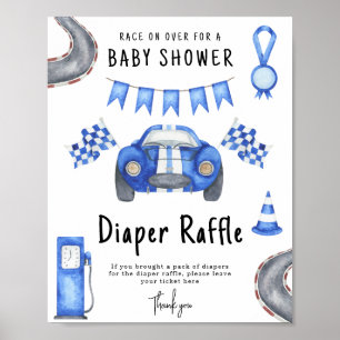 Poster Jeu de tirage au sort de couche pour une douche de