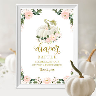 Poster Jeu de tirage au sort de couche signe rose or pour