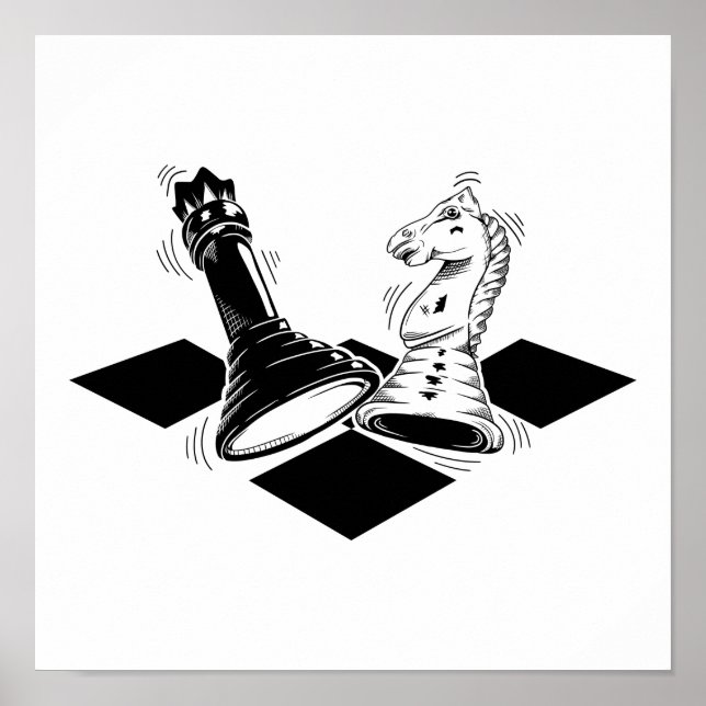 Poster Jeu d'échecs (Devant)