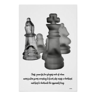 Poster jeu d'échecs