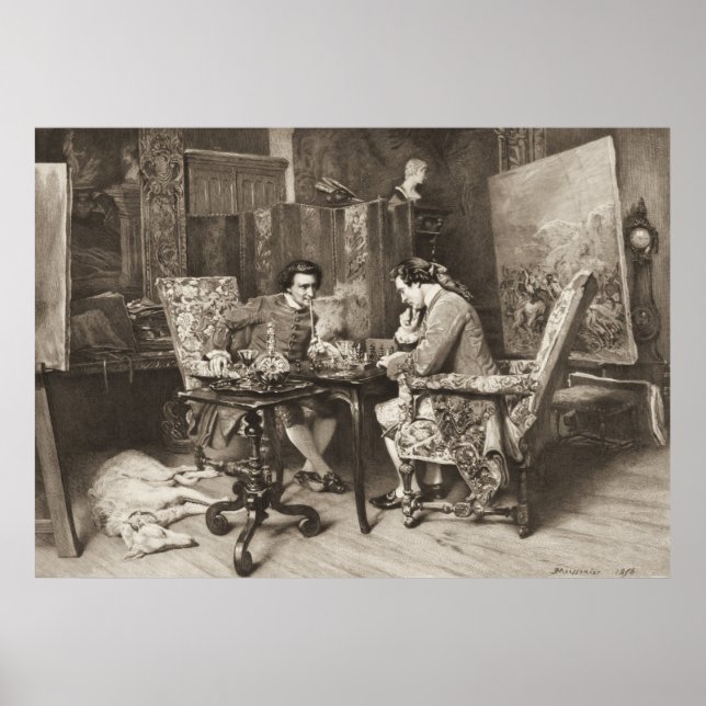 Poster Jeu d'échecs 1898 (Devant)