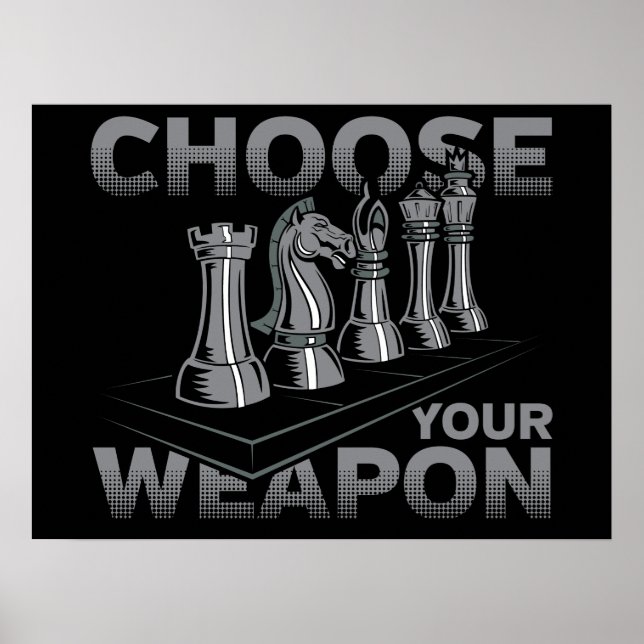 Poster Jeu d'échecs Choisissez votre arme (Devant)