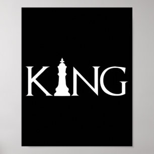 Poster Jeu d'échecs King pièce Halloween Costume d'échecs