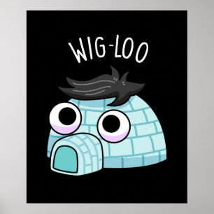 Poster Jeu d'iglos amusant Pun Igloo Dark BG