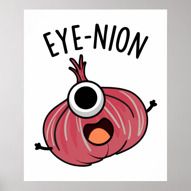 Poster Jeu d'oignon drôle de l'oeil (Devant)