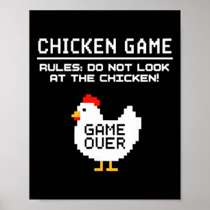 Poster Jeu du poulet Ne regardez pas le poulet Drôle de p