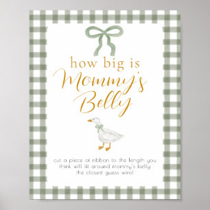 Poster Jeu du Ventre de Maman Silly Goose Green Gingham