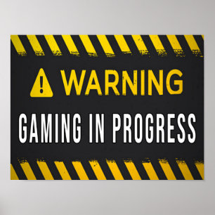 Poster Jeu en cours - Jeu d'avertissement en cours