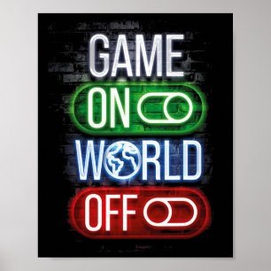 Poster Jeu Gamer Sur World Off Pour Les Garçons Et Les Ho