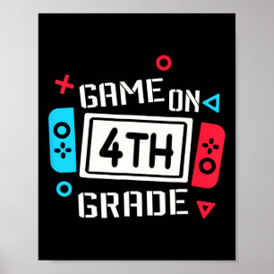 Poster Jeu Garçons de 4e année Enfants de 4e année Retour