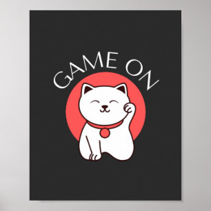 Poster Jeu Japonais Sur Chat Charm - Bon Jeu