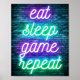 Poster Jeu Mangez le sommeil Répéter