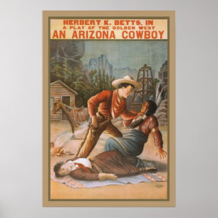 Poster Jeu occidental vintage