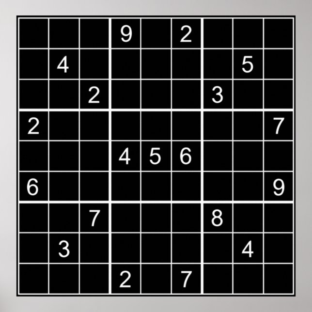 Poster Jeu Sudoku (Devant)