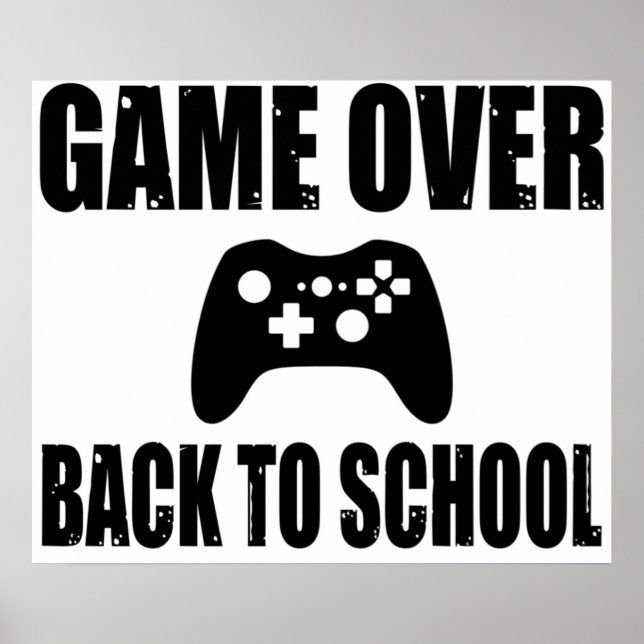 Poster jeu sur retour à l'école blanc (Devant)