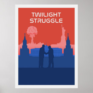 Poster Jeu Twilight Strggle minimaliste Voyage