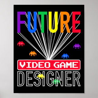 Poster Jeu Vidéo Chemise Futur Jeu Vidéo Concepteur Enfan