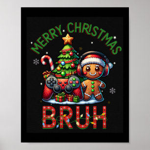 Poster Jeu vidéo de Noël Brut Joyeux Joyeux Noël Bo