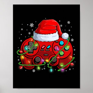 Poster Jeu Vidéo de Noël du jeu Santa Hat Lights Jeu