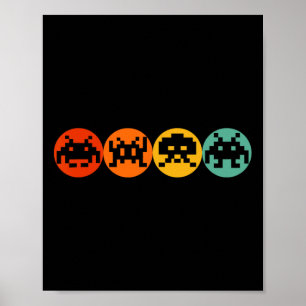 Poster Jeu vidéo des années 80 Vintage Retro Arcade