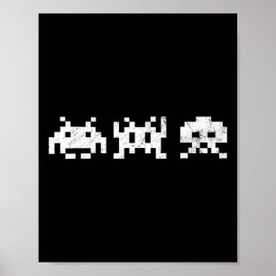 Poster Jeu vidéo des années 80 Vintage Retro Arcade Nosta