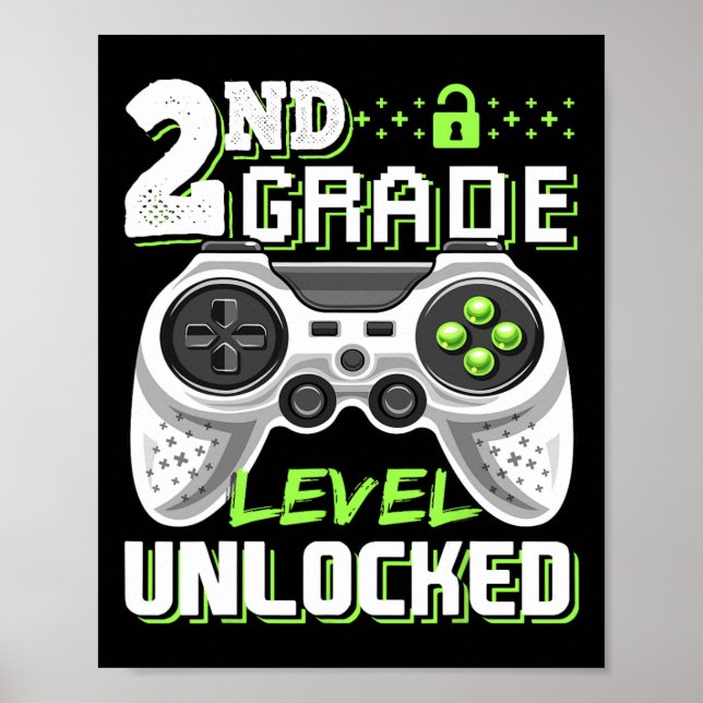 Poster Jeu Vidéo Déverrouillé De 2E Année À L'École (Devant)