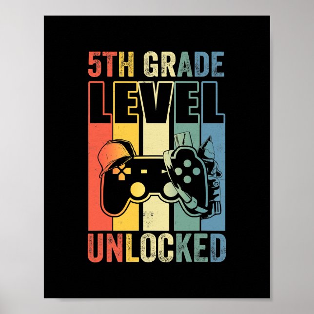 Poster Jeu vidéo déverrouillé de 5e année Retour à (Devant)