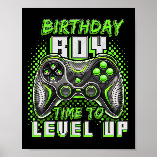 Poster Jeu Vidéo Jeu Anniversaire Fête Garçon (Devant)