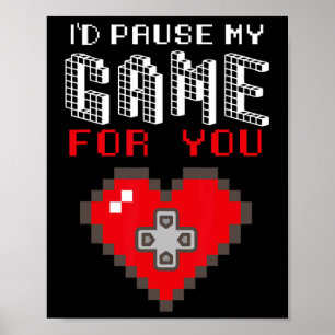 Poster Jeu Vidéo Jeu Valentines Jour Joueur T Chemises Po