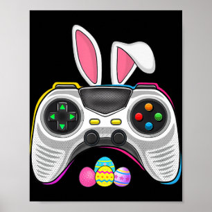 Poster Jeu Vidéo Oeufs Bunny Costume Pâques Garçons Enfan
