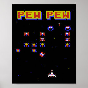 Poster Jeu Vidéo Vieux jeu d'école 80s Vintage jeu de jeu