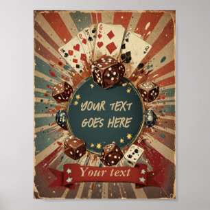 Poster Jeu vintage modifiable