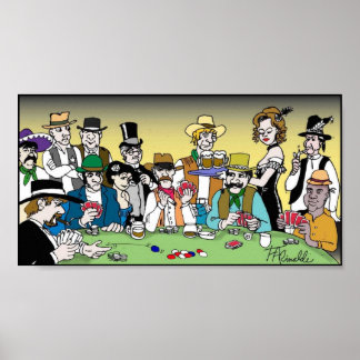 Poster Jeu Wild West Poker
